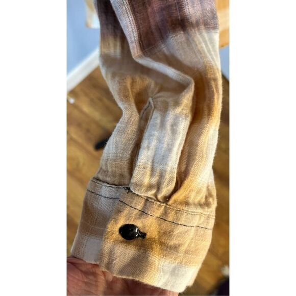 Daytrip Women’s L Button-Down Collared Cotton Flannel Check Shirt Jacket - Picture 5 of 8